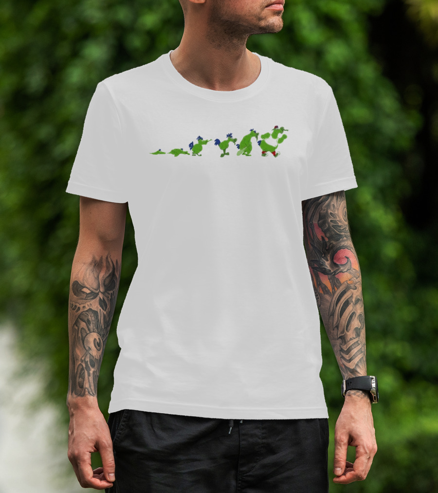 Philadelphia Phillies Phanatic Evolution Chart T-Shirt