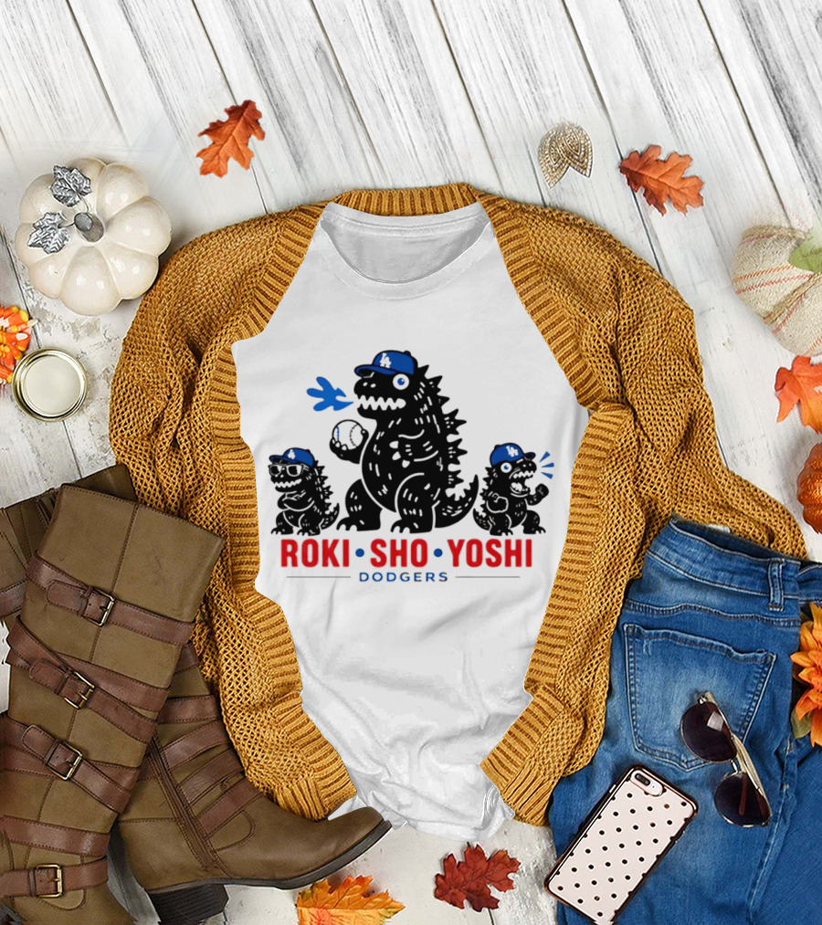 Roki Sho Yoshi Dodgers LA Cap Monsters T-Shirt