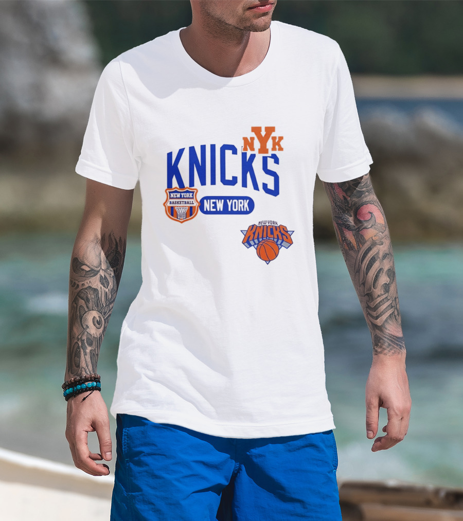 Stephon Marbury Pro Standard New York Knicks NBA Letterman NYK T-Shirt