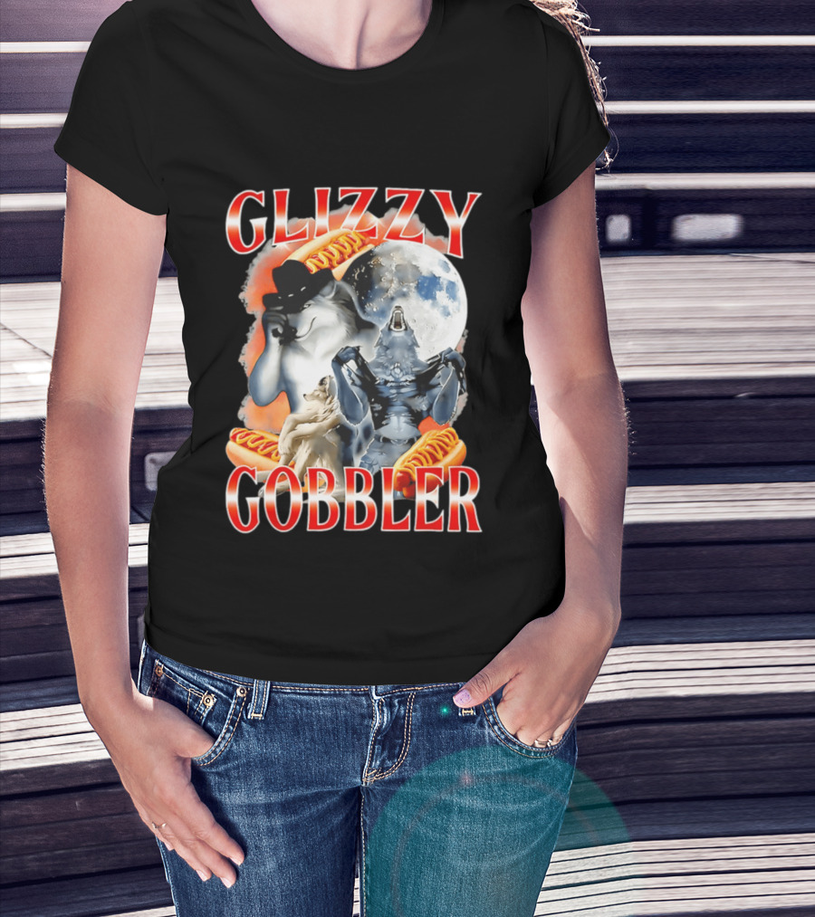 Glizzy Gobbler Wolf Moon Hot Dog Meme T-Shirt
