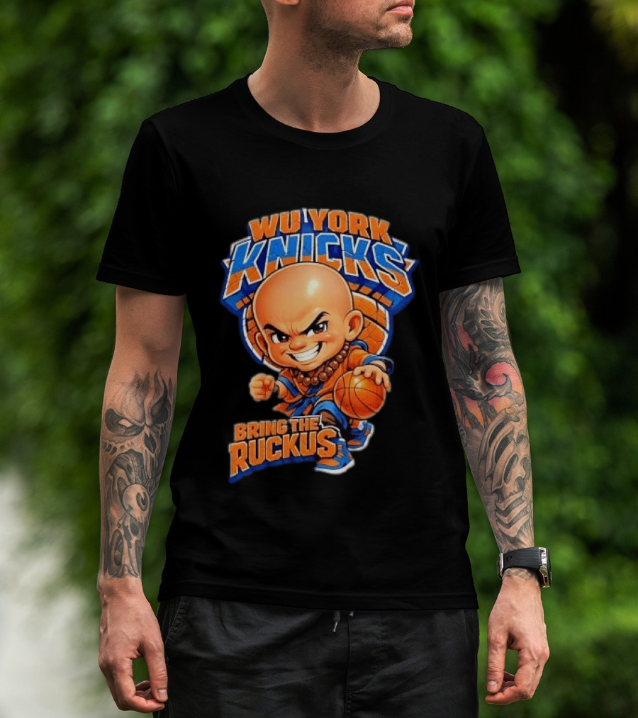 Wu York Knicks Bring The Ruckus Basketball Shaolin Monastic T-Shirt