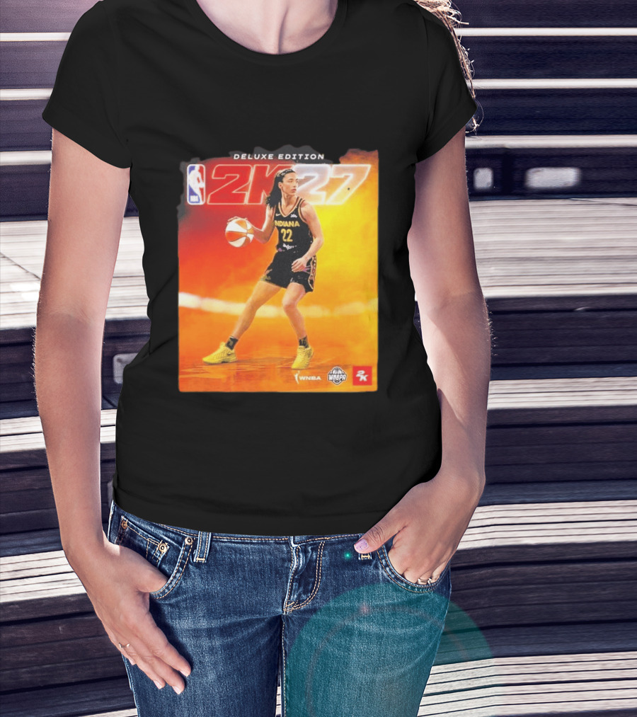 WNBA Caitlin Clark Indiana Fever NBA 2K27 Deluxe Edition Cover Athlete T-Shirt