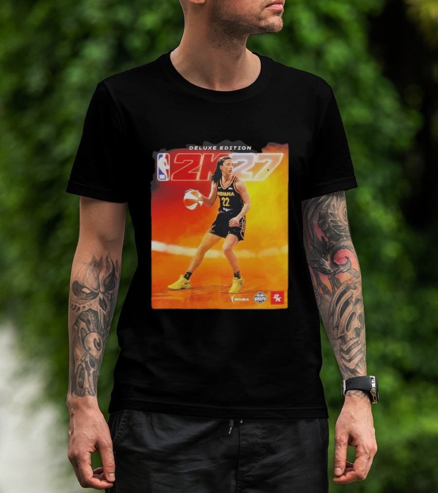 WNBA Caitlin Clark Indiana Fever NBA 2K27 Deluxe Edition Cover Athlete T-Shirt