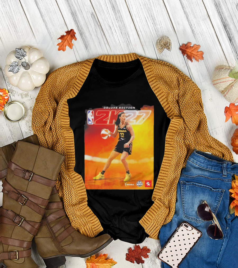 WNBA Caitlin Clark Indiana Fever NBA 2K27 Deluxe Edition Cover Athlete T-Shirt