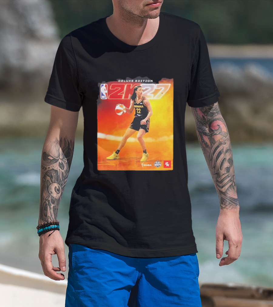 WNBA Caitlin Clark Indiana Fever NBA 2K27 Deluxe Edition Cover Athlete T-Shirt