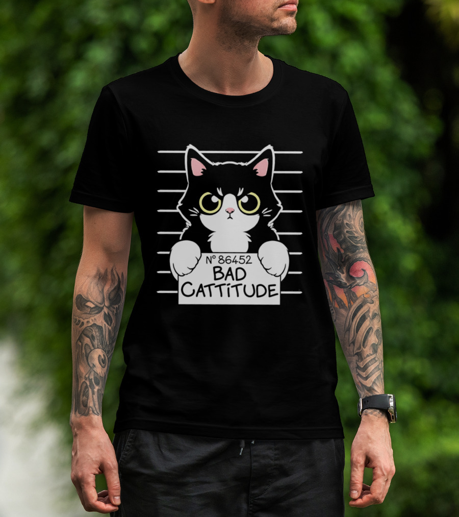 Bad Cattitude Cat Shot N° 35452 T-Shirt