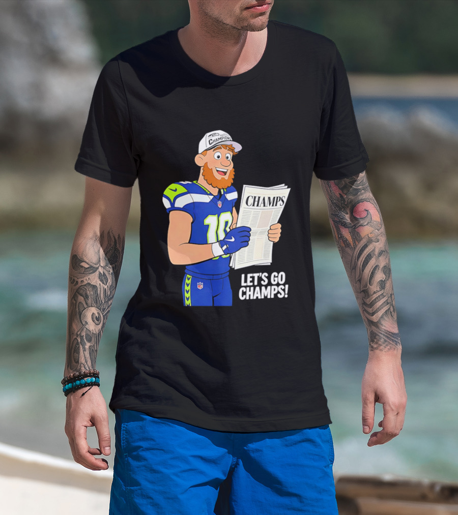 Champs Let's Go Champs Seattle Seahawks Football Fan Celebration T-Shirt