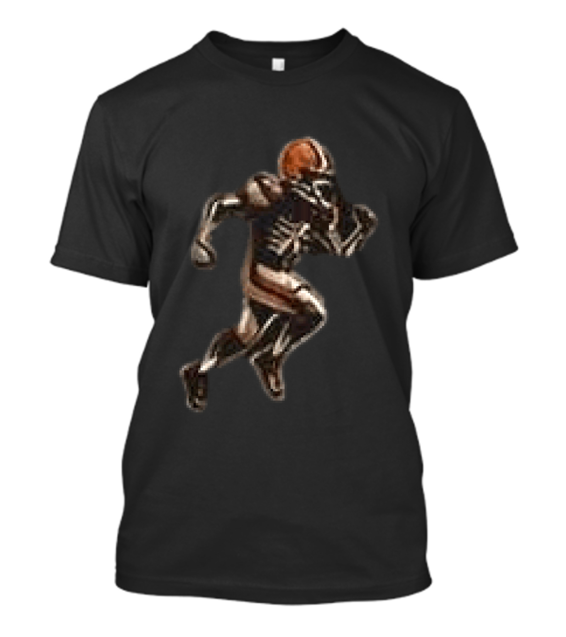 Cleveland Browns Skeleton Football Fan Spirit Runs In My Blood T-Shirt