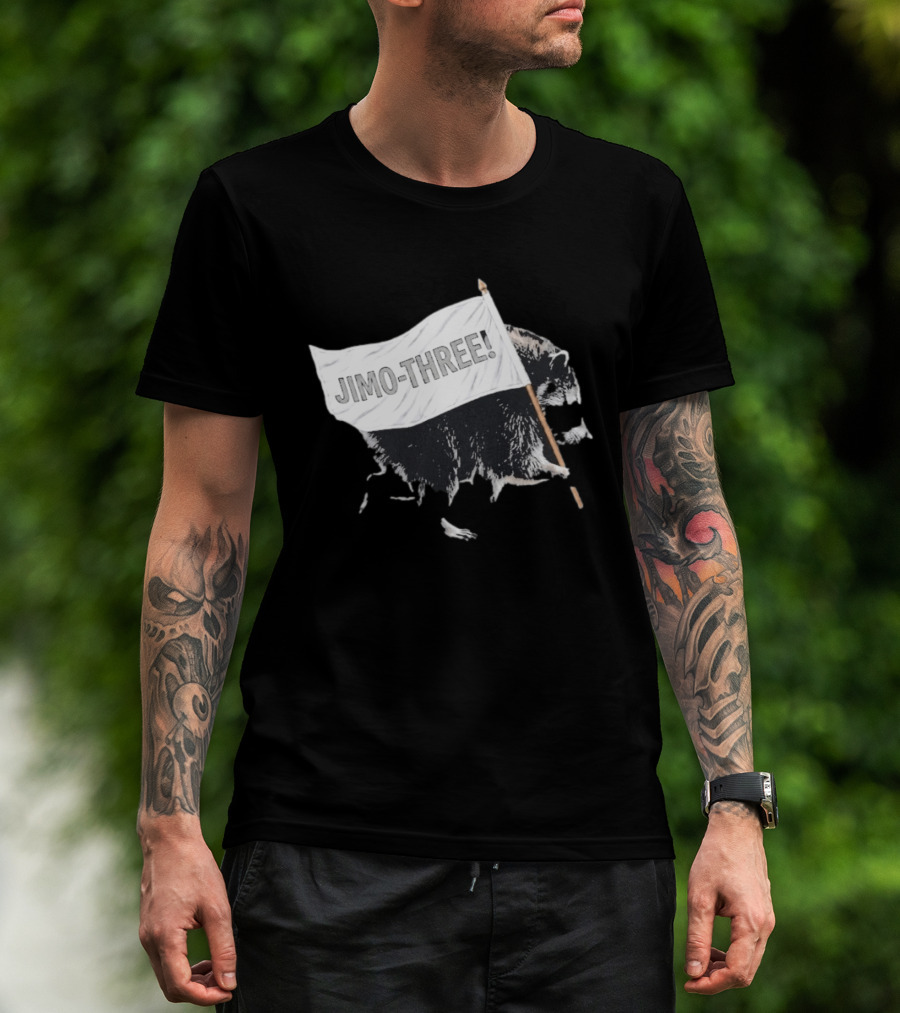 Jimothy Raccoon Seattle Storm Jimo Three Flag T-Shirt
