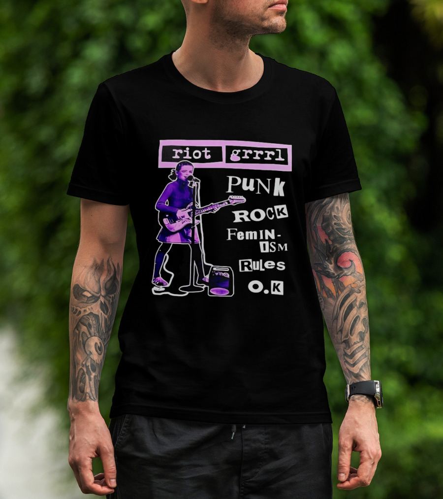 Riot Grrrl Punk Rock Feminism Rules OK T-Shirt