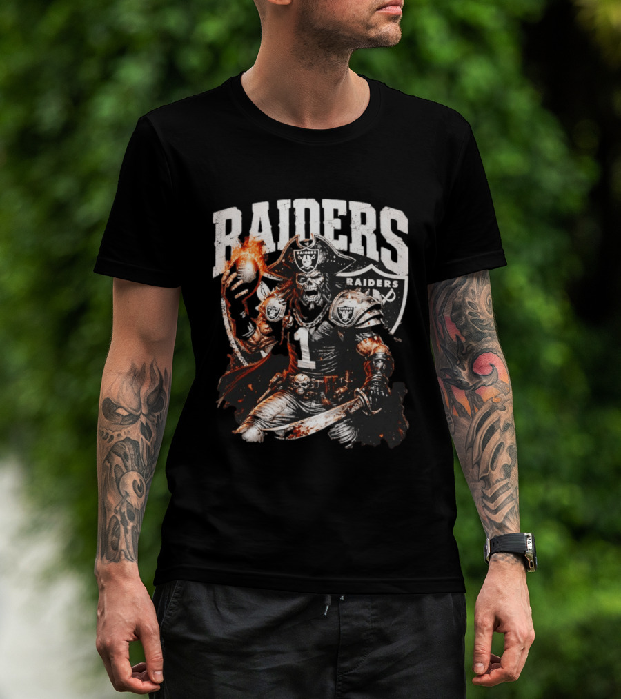 Las Vegas Raiders Skeleton Pirate Football 2026 T-Shirt