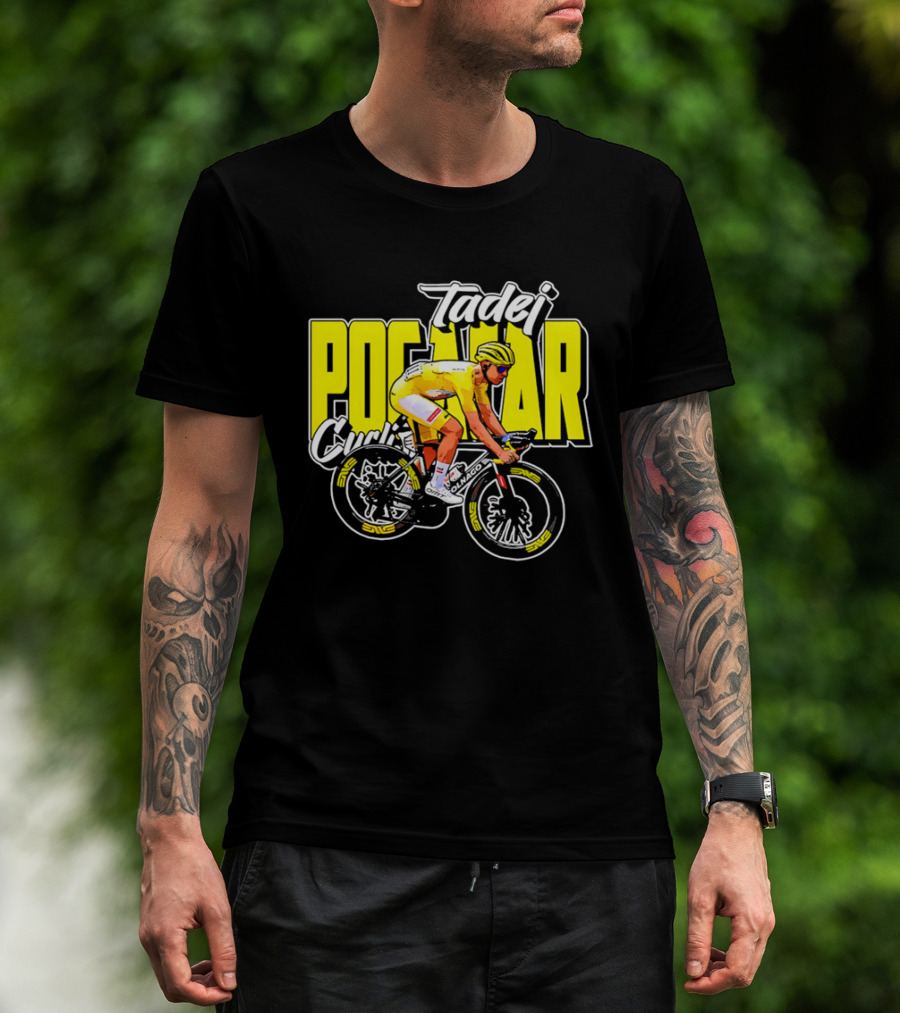 Tadej Pogacar Cycling Yellow Jersey Race Champion T-Shirt
