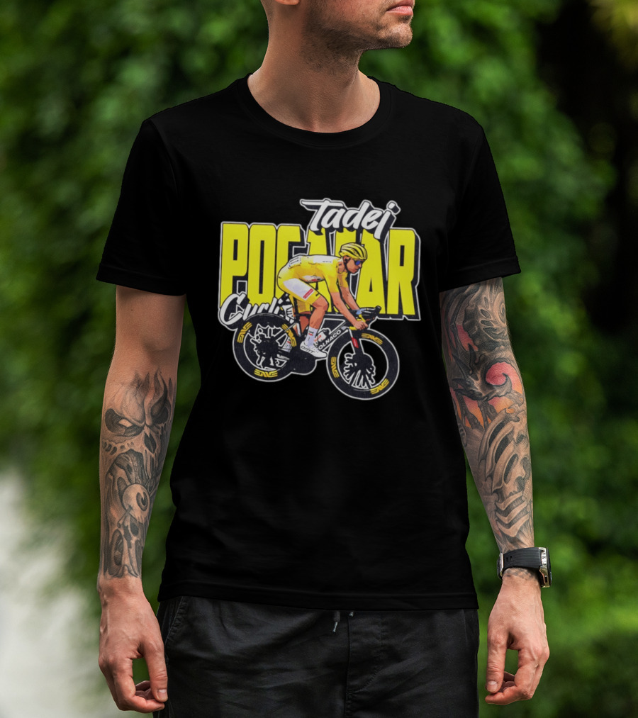 Tadej Pogačar Cyclist Colnago Yellow Jersey T-Shirt