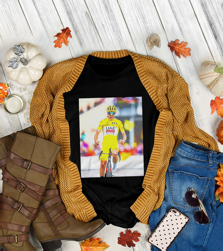 Tadej Pogačar UAE Team Emirates Tour De France Victory Moment T-Shirt