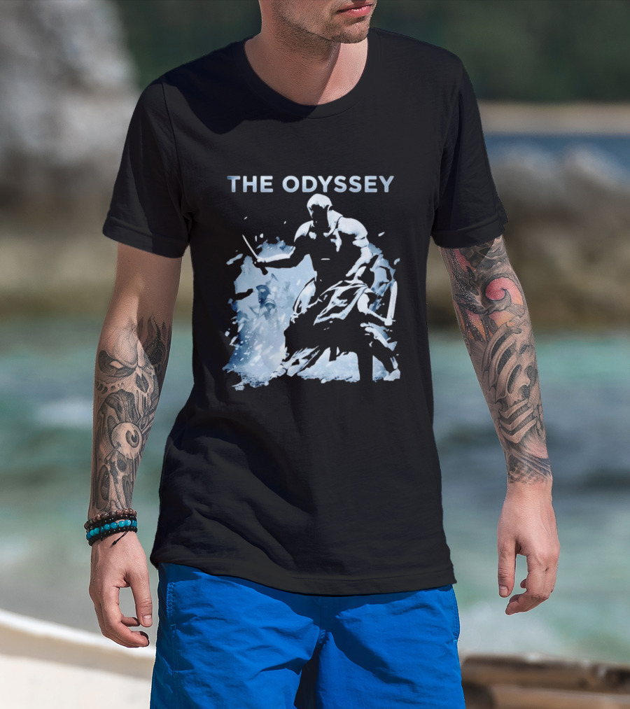 The Odyssey Warrior Dual Blade Combat Hooded Adventure T-Shirt