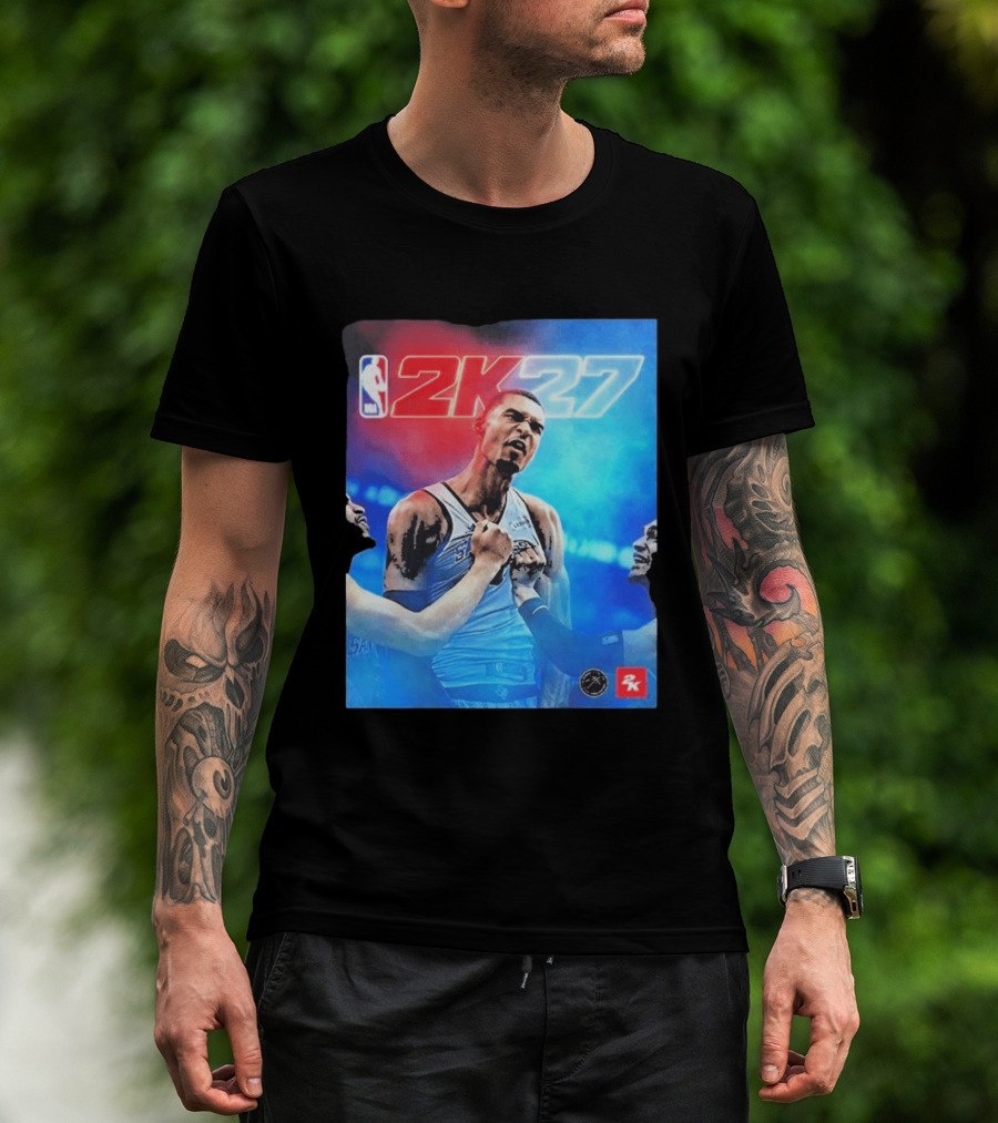 Victor Wembanyama NBA 2K27 Cover Athlete Basketball Gaming 2K Sports T-Shirt