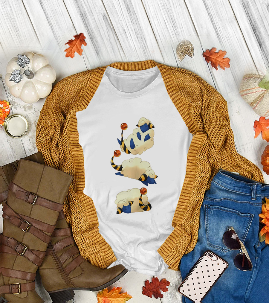 Mareep Trio In Sleepy Poses Cozy Nights T-Shirt