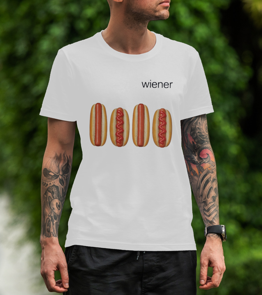 Wiener Hot Dog Ketchup Food Iconic Snack T-Shirt