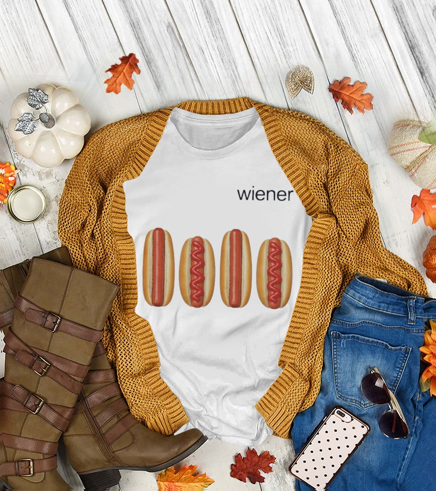 Wiener Hot Dog Ketchup Food Iconic Snack T-Shirt