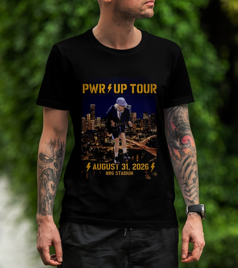 ACDC PWR UP Tour 2026 Houston August 31 NRG Stadium Event North America T-Shirt