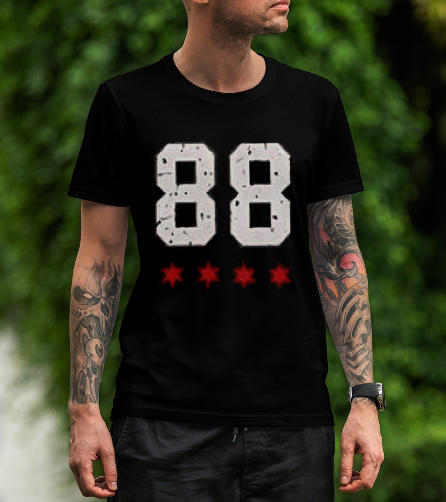 Chicago Blackhawks Showtime Returns 88 Three Red Stars T-Shirt