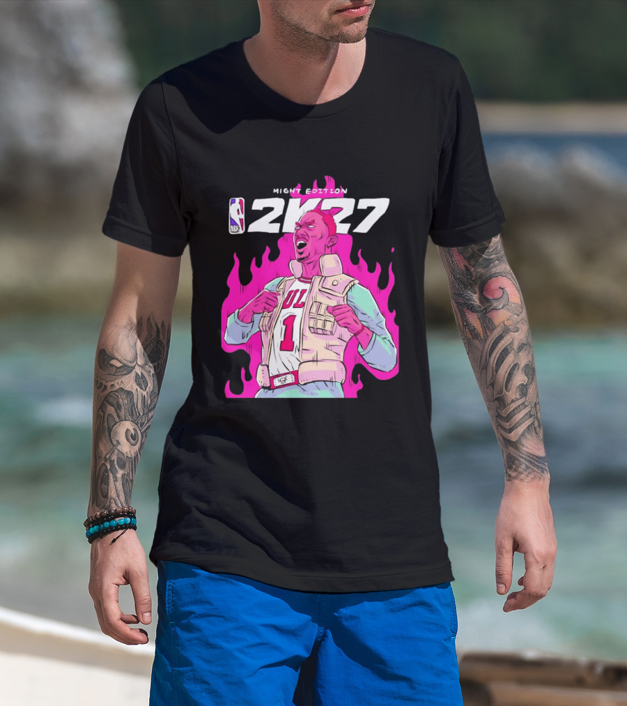 Derrick Rose Bulls NBA 2K27 Might Edition Basketball T-Shirt