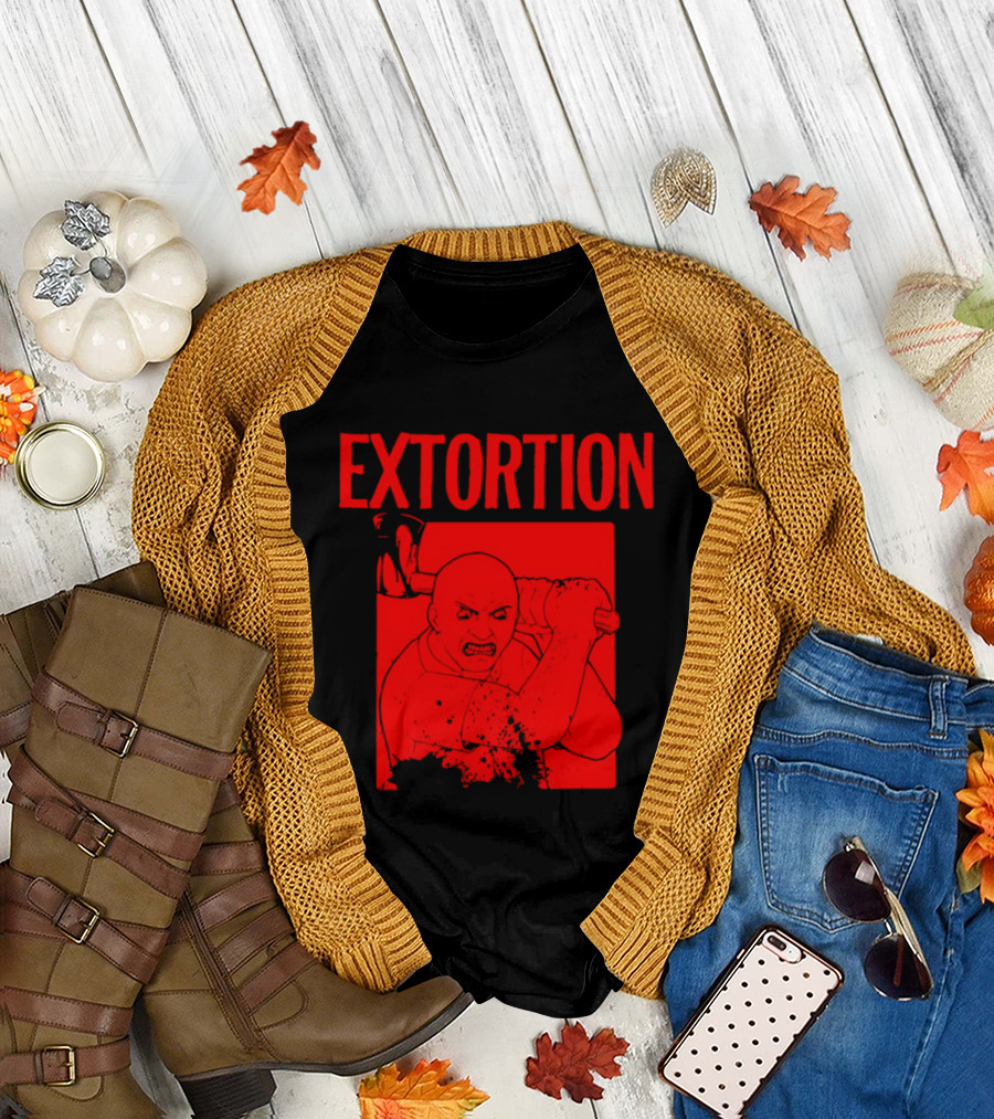 EXTORTION Self Titled Album Cover Art Distorted Face T-Shirt
