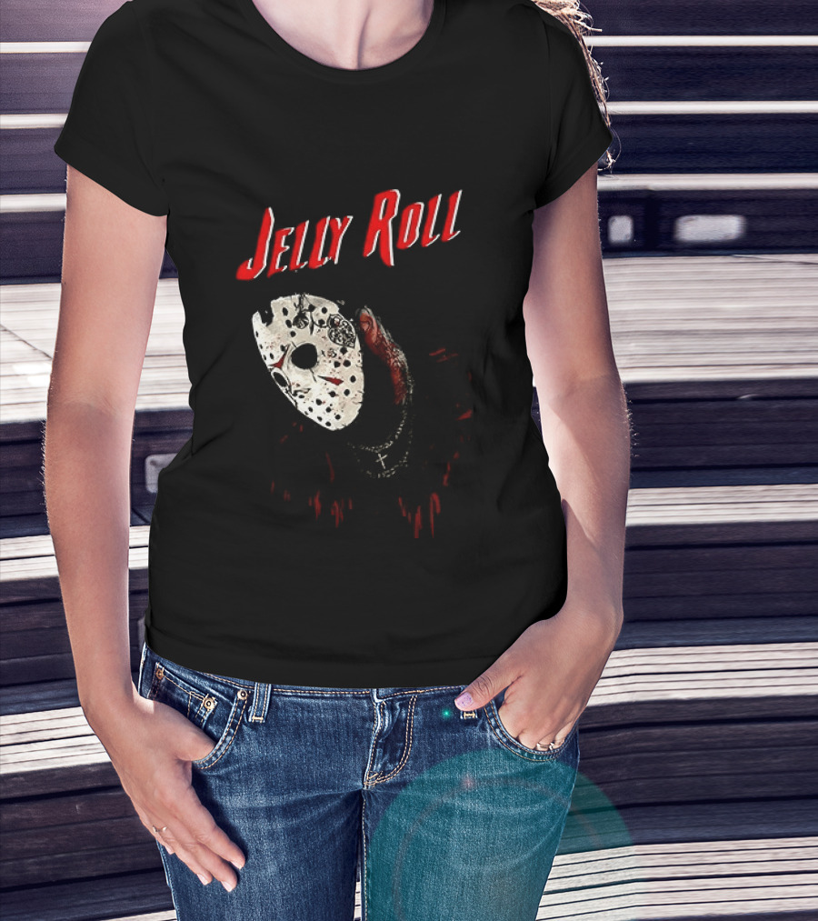 Jelly Roll Horror Mask Halloween T-Shirt