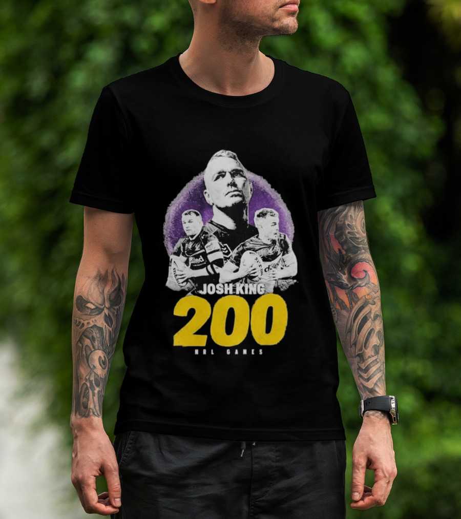 Josh King 200 NRL Games Melbourne Rugby Milestone Celebration T-Shirt