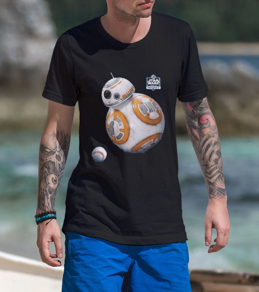 Star Wars Night BB 8 Baseball Event T-Shirt
