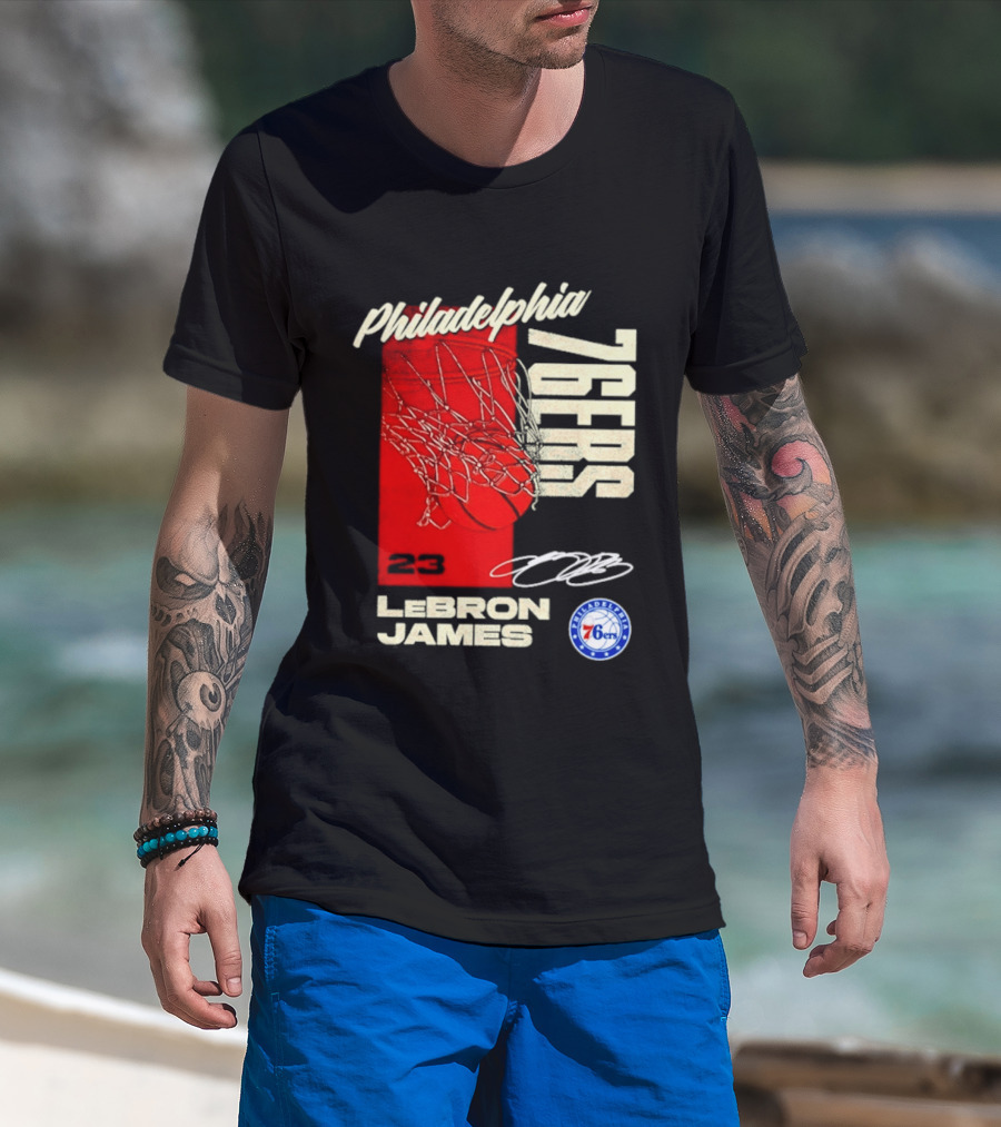 LeBron James 23 Philadelphia 76ers Basketball T-Shirt