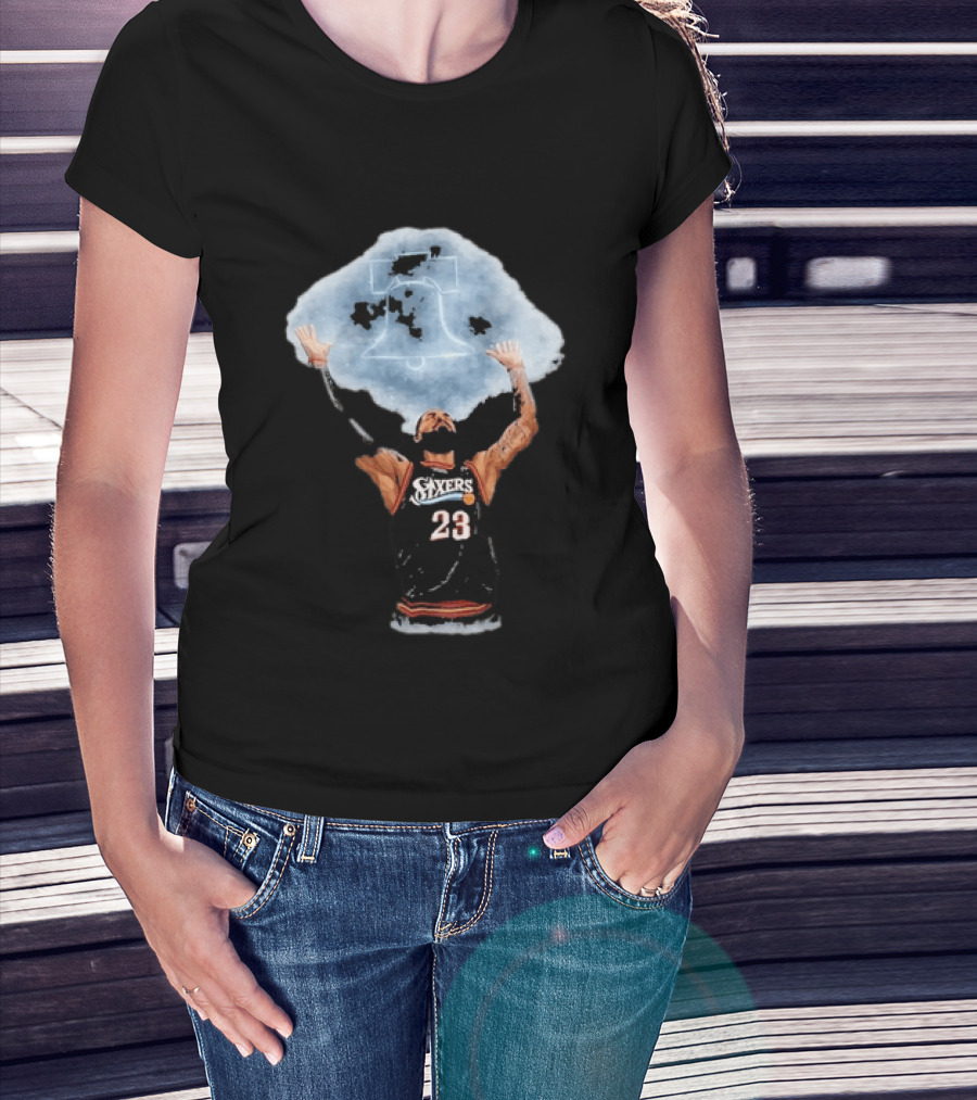 Philadelphia Sixers LeBron James 23 Liberty Bell Basketball T-Shirt
