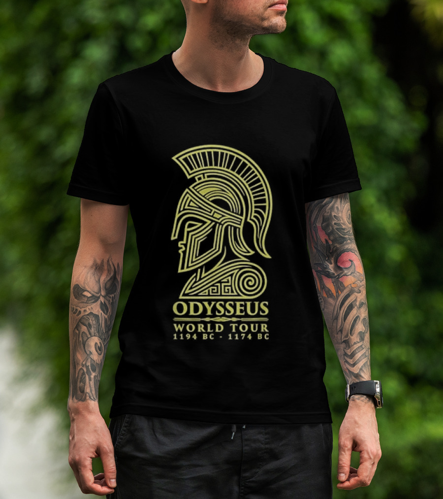 Odysseus World Tour 1194 BC 1174 BC Spartan Helmet T-Shirt