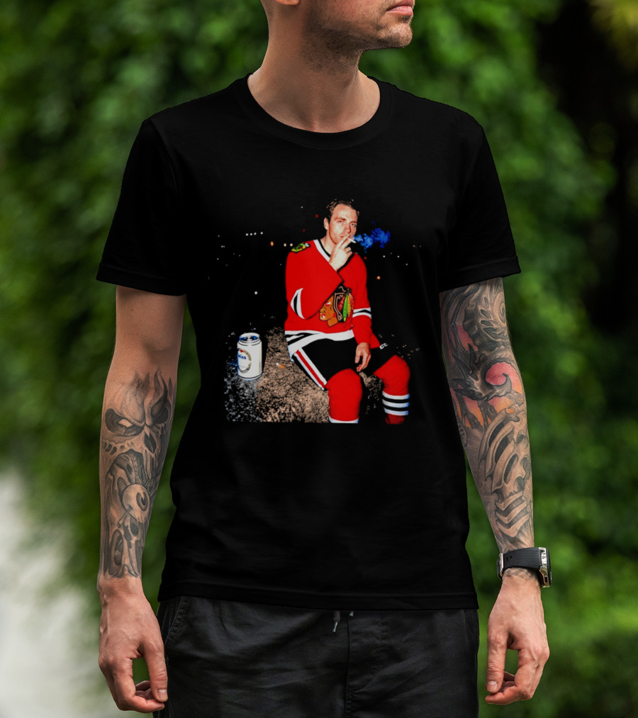 Patrick Kane Chicago Blackhawks Showtime Smoking Retro Aesthetic T-Shirt