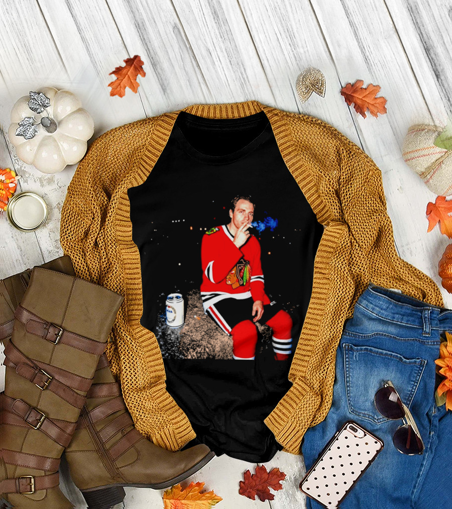Patrick Kane Chicago Blackhawks Showtime Smoking Retro Aesthetic T-Shirt
