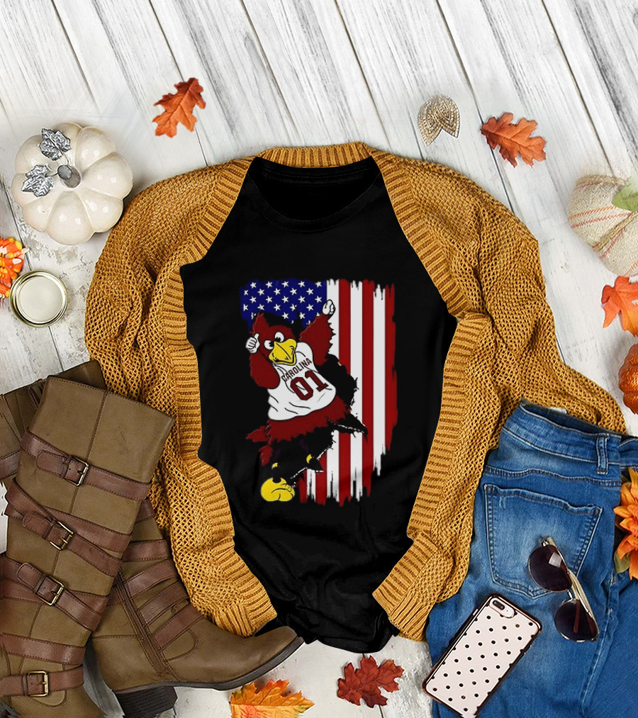 South Carolina Gamecocks Carolina 01 USA Flag We The People T-Shirt