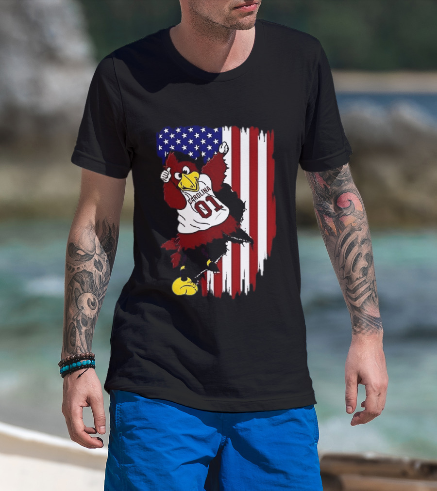 South Carolina Gamecocks Carolina 01 USA Flag We The People T-Shirt