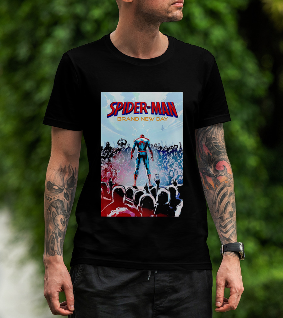 Spider Man Brand New Day Crowd Marvel T-Shirt