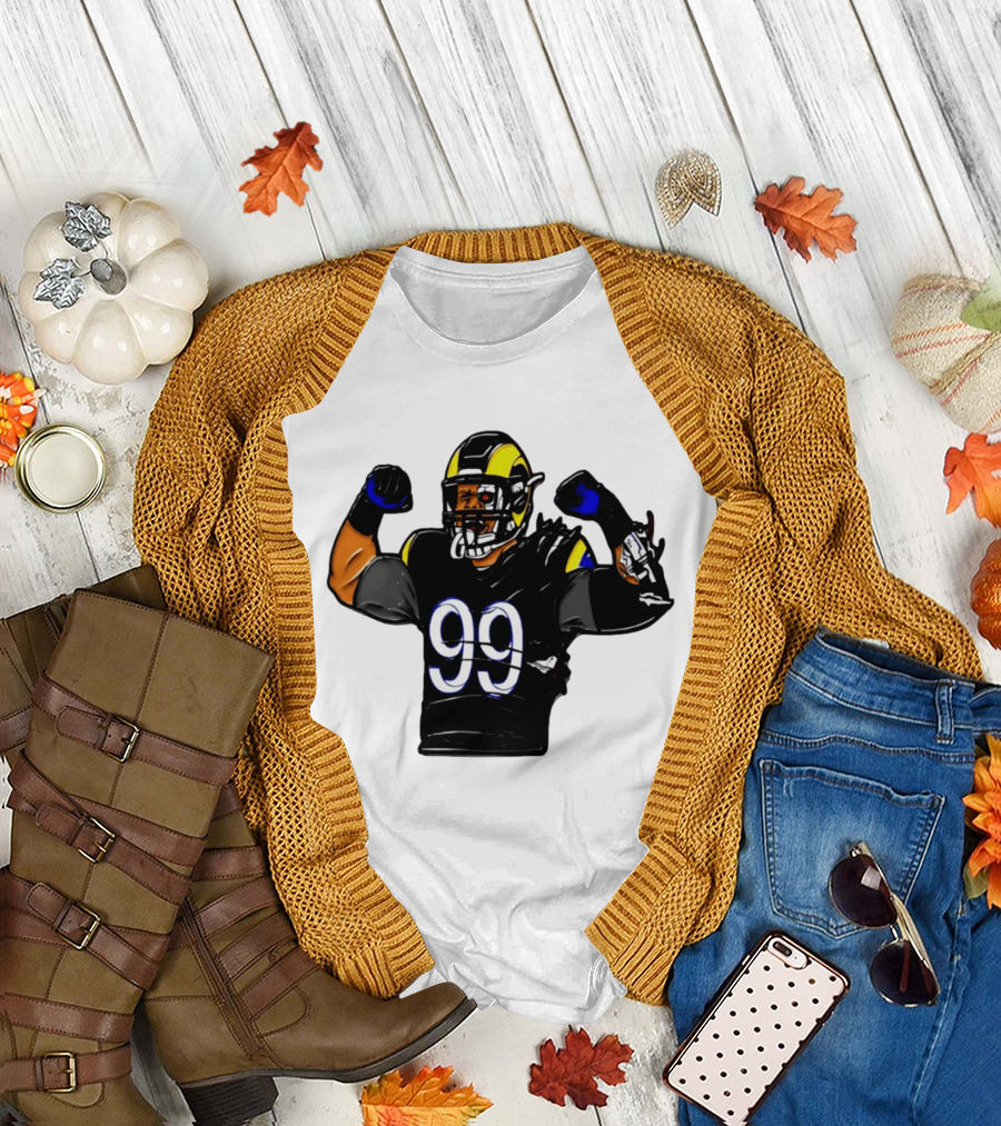Los Angeles Rams Cyborg Player Cyber Beast 99 Football T-Shirt