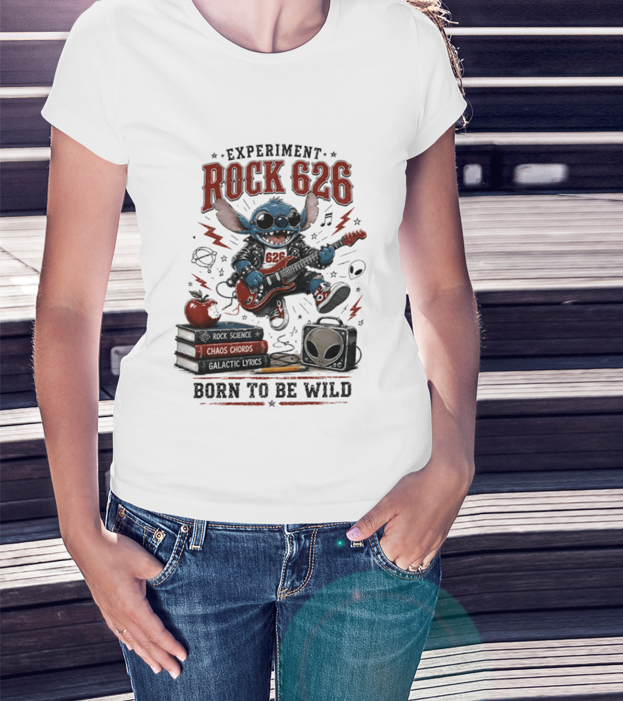 Experiment Rock 626 Born To Be Wild Music Science Chaos Chords Galactic Vibes T-Shirt