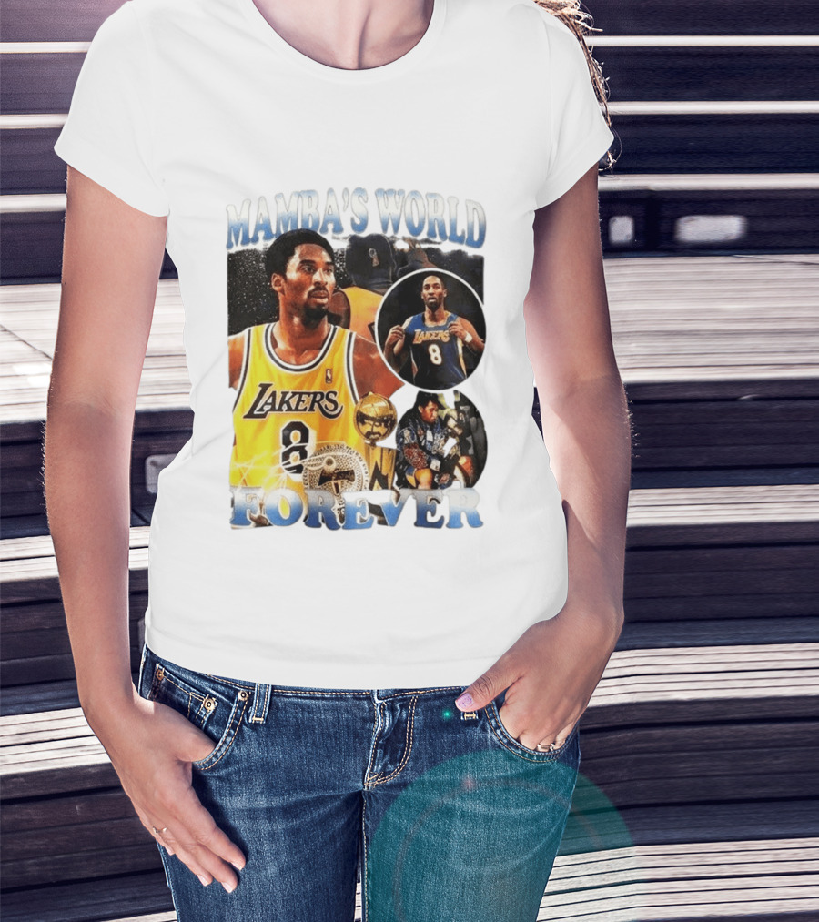 Mamba's World Forever Lakers Kobe Bryant 8 T-Shirt