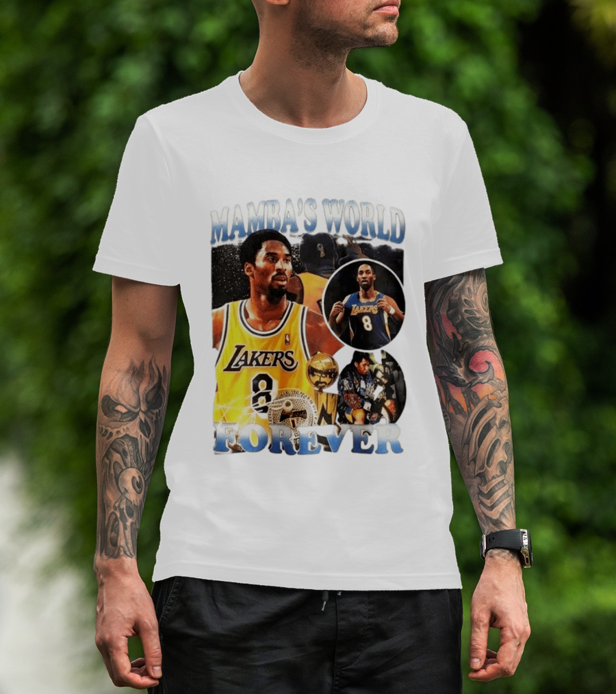 Mamba's World Forever Lakers Kobe Bryant 8 T-Shirt