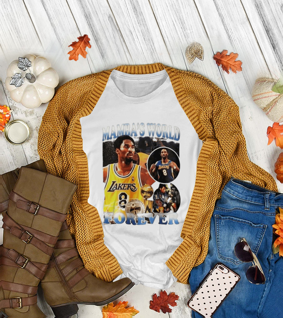 Mamba's World Forever Lakers Kobe Bryant 8 T-Shirt
