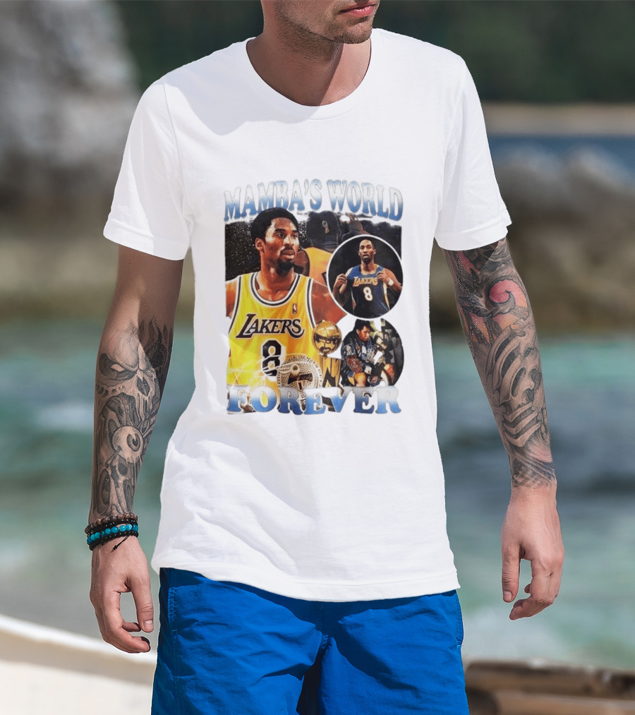 Mamba's World Forever Lakers Kobe Bryant 8 T-Shirt