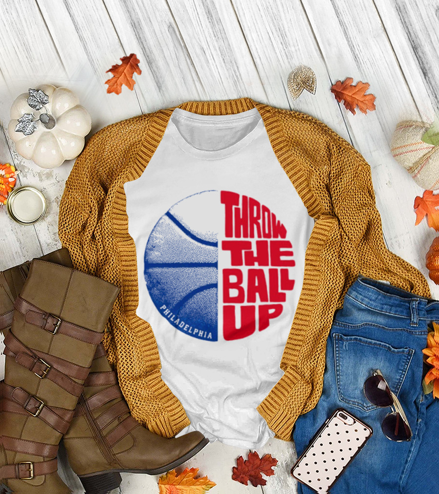 LeBron James Philadelphia 76ers Throw The Ball Up Basketball T-Shirt