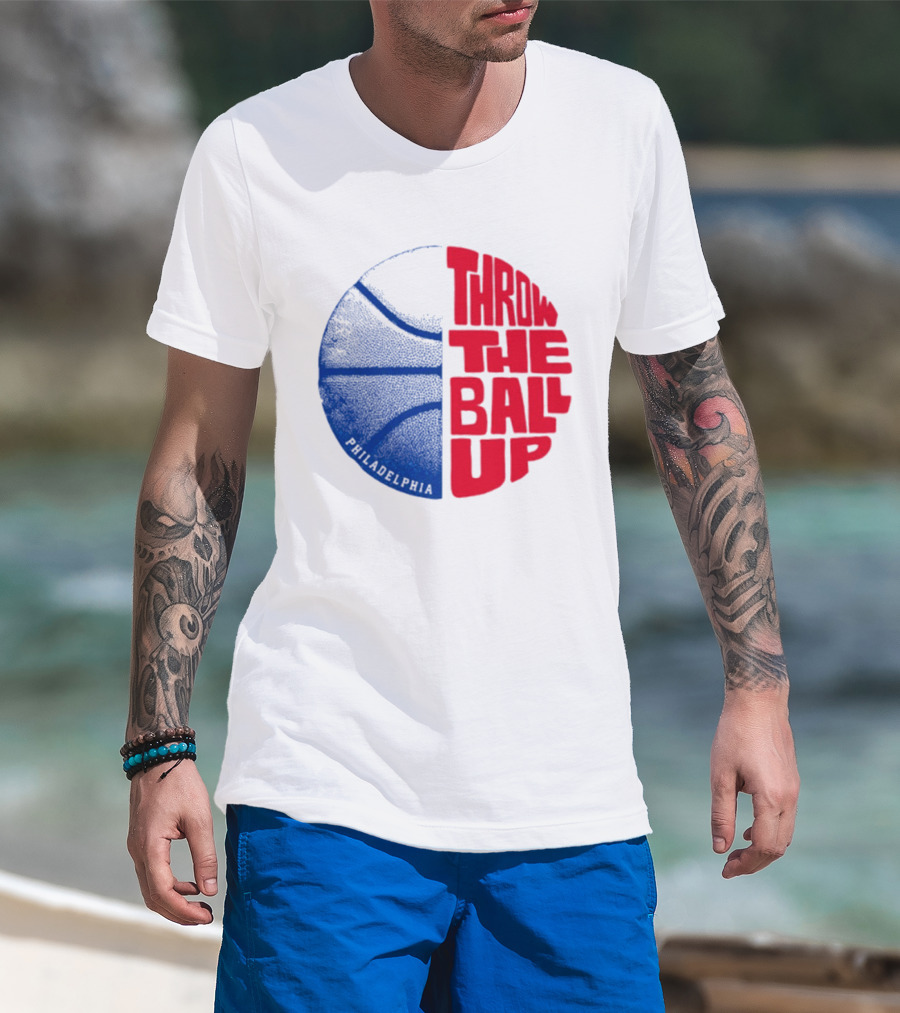 LeBron James Philadelphia 76ers Throw The Ball Up Basketball T-Shirt