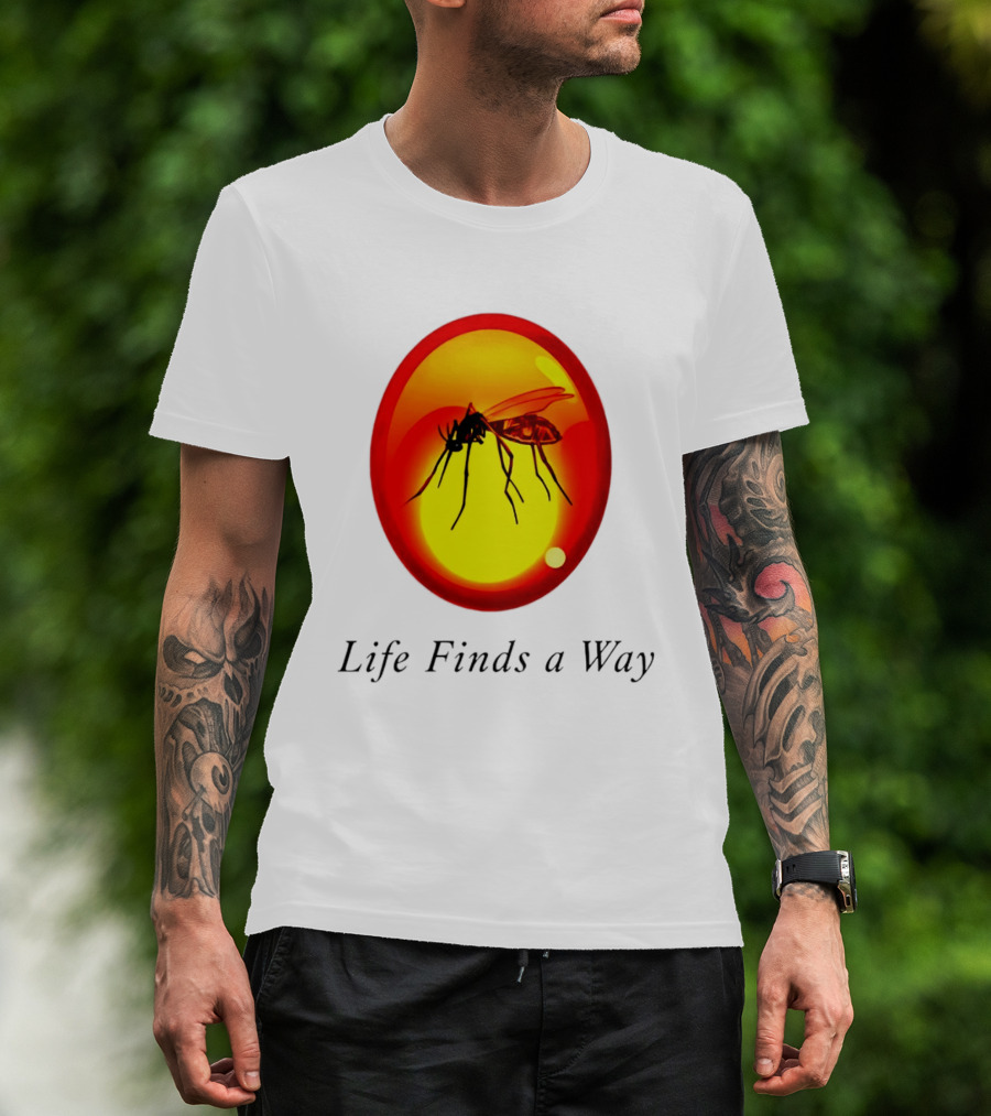 Mosquito In Amber Life Finds A Way Jurassic Park T-Shirt