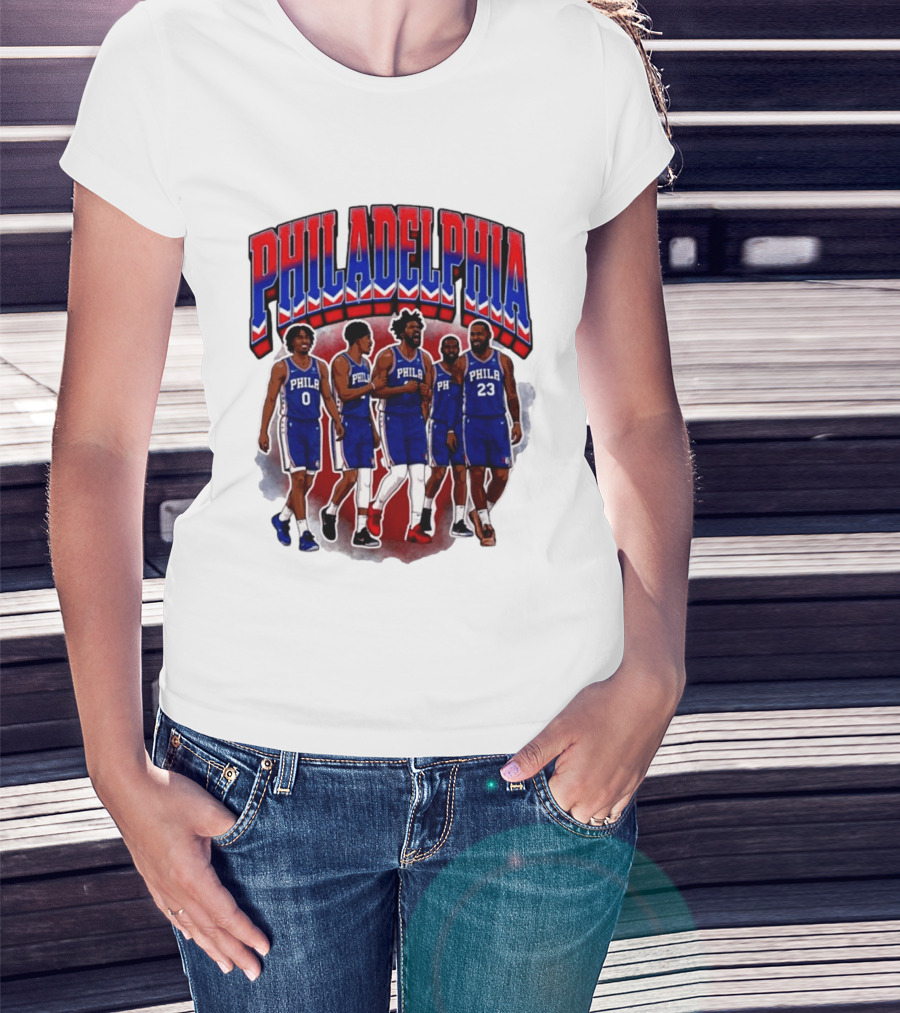 Philadelphia Basketball Starting 5 PHILA 23 0 T-Shirt