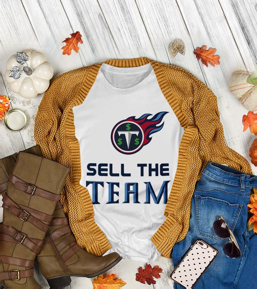 Tennessee Titans Sell The Team Dollar Symbol Flame T-Shirt
