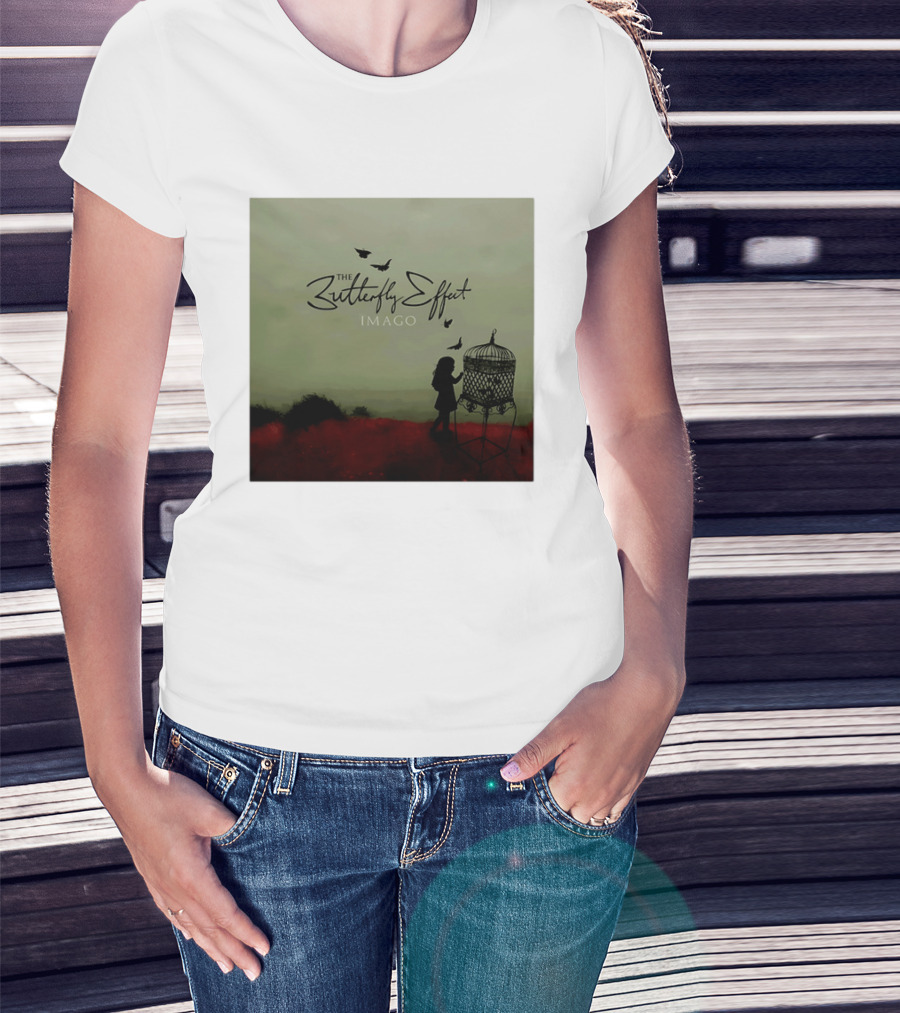 The Butterfly Effect IMAGO Silhouette With Birdcage And Butterflies T-Shirt